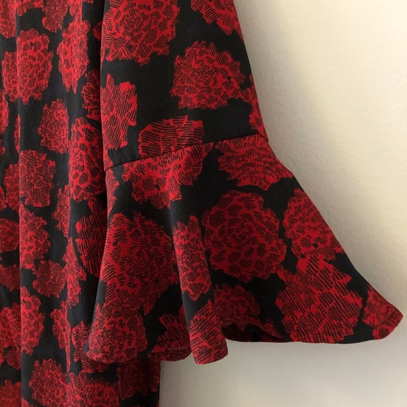 Red Floral Dress - Picture 2 of 6